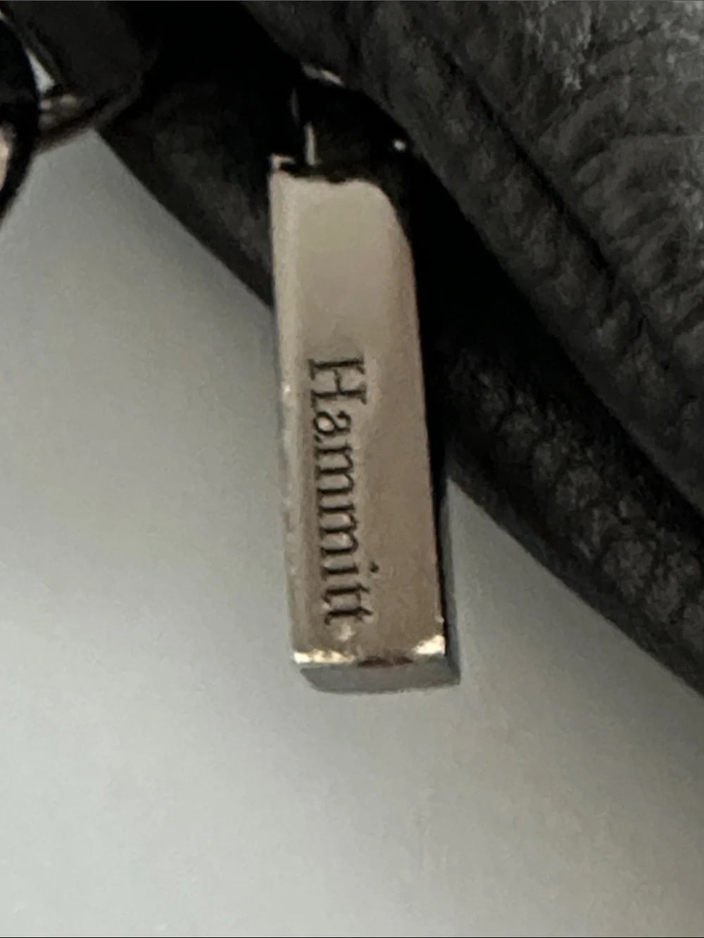HAMMITT VIP MEDIUM Leather Black Gunmetal Crossbody Clutch